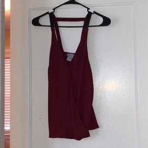 Abbeline Maroon and Black Top
